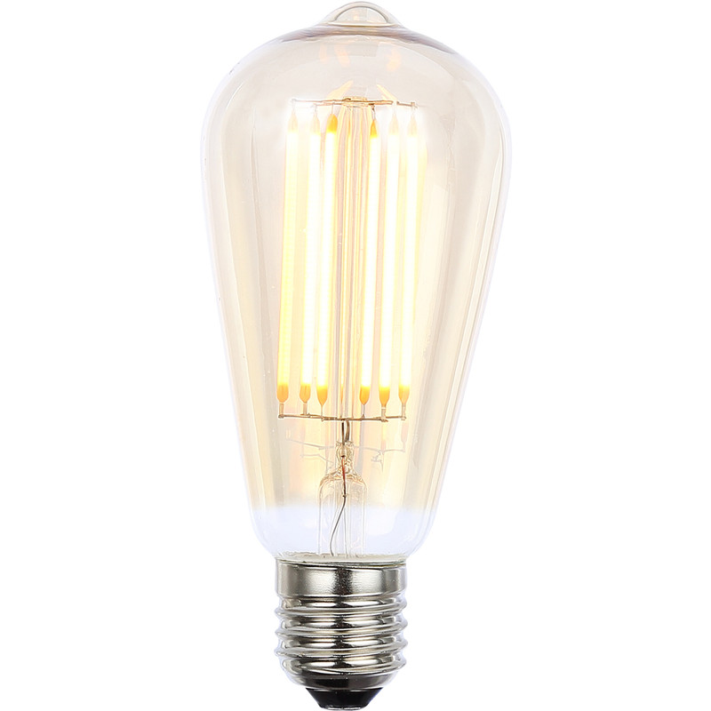 Vintage LED Filament ST64 Dimmable Bulb Lamp 6W ES 500lm Tint