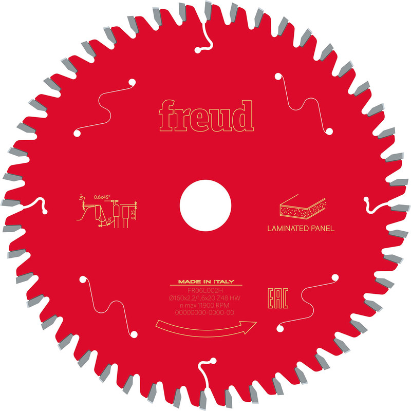 Freud Laminate Circular Saw Blade 160 x 20 x T48