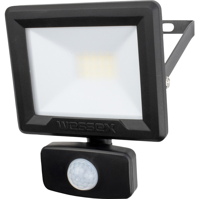 Wessex LED PIR Floodlight IP65 10W 800lm Black