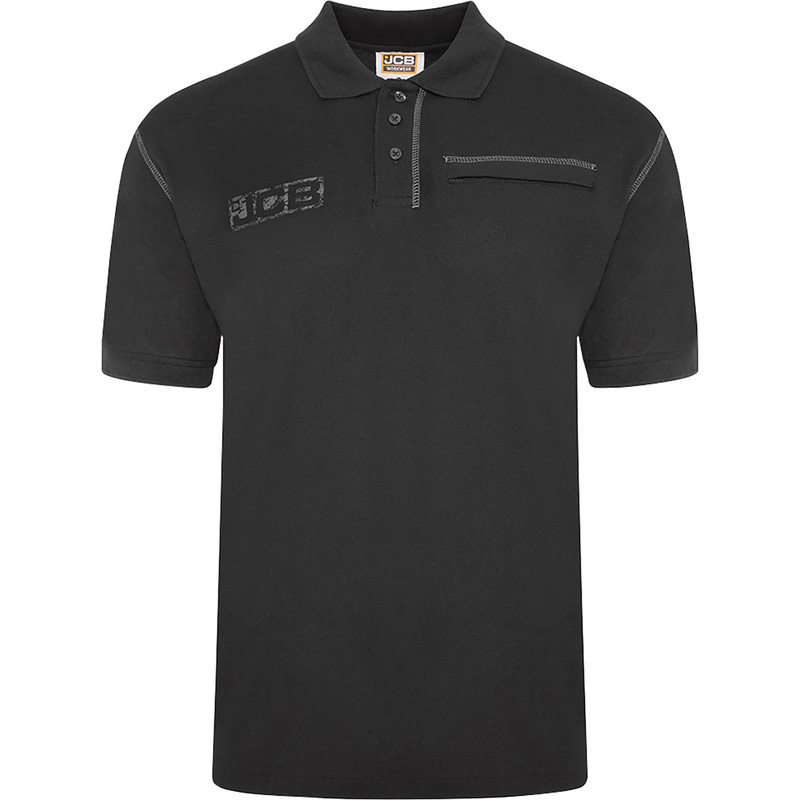 JCB Trade Work Polo Shirt Black Large