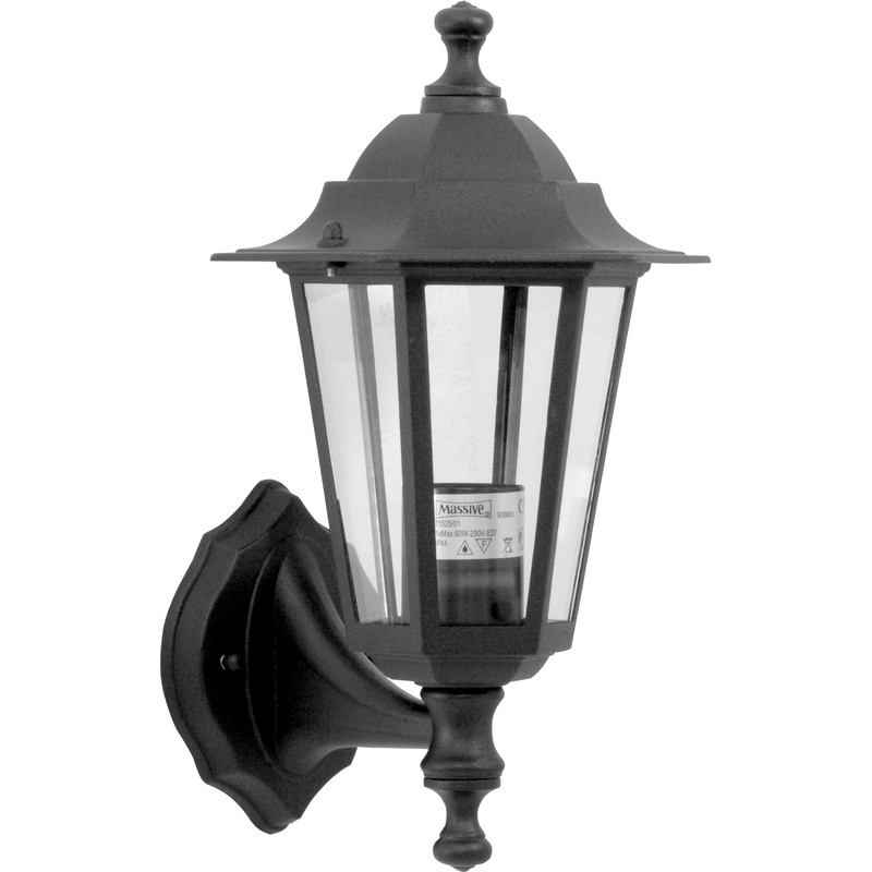 Victorian Style Lantern IP33 Black 60W ES