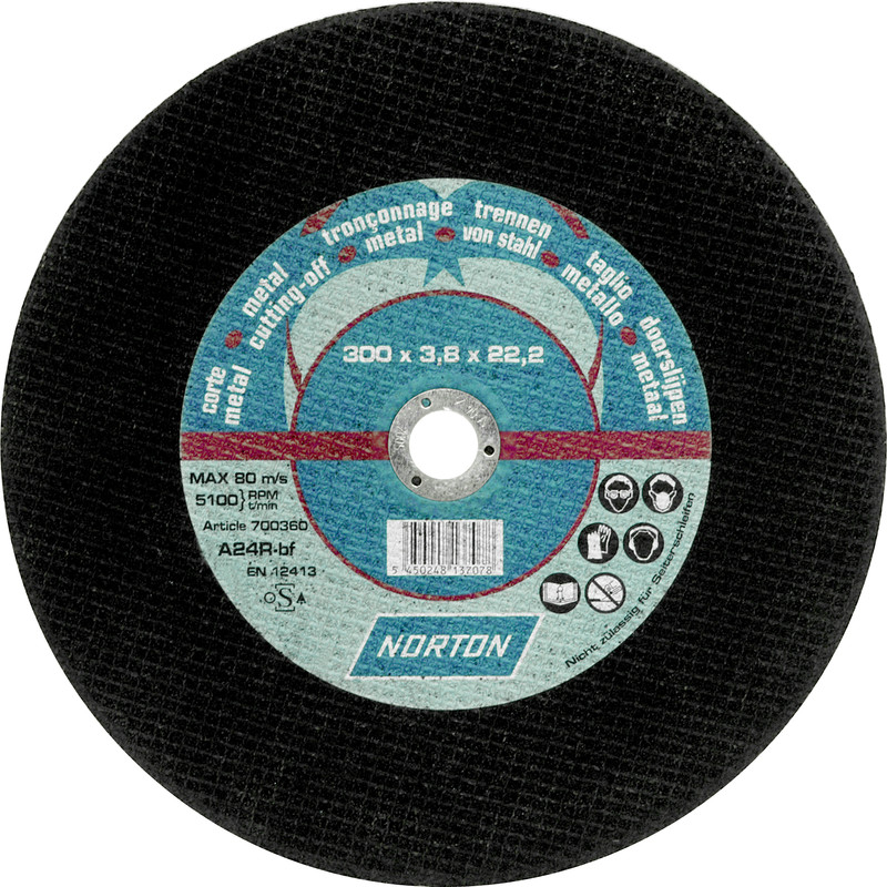 Metal Cutting Disc 300 x 3.5 x 22.2mm Flat
