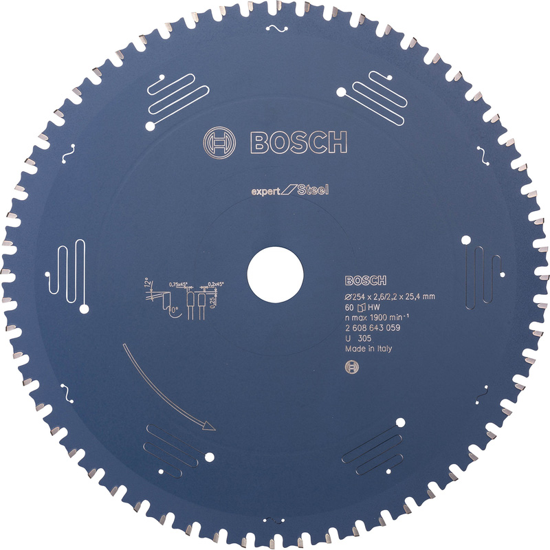 Bosch EXPERT Steel Mitre Saw Blade 254 x 25.4 x 60T