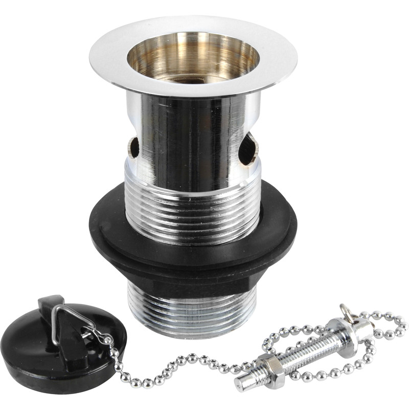 1 1/4" Basin Waste Chain Poly Plug Slotted