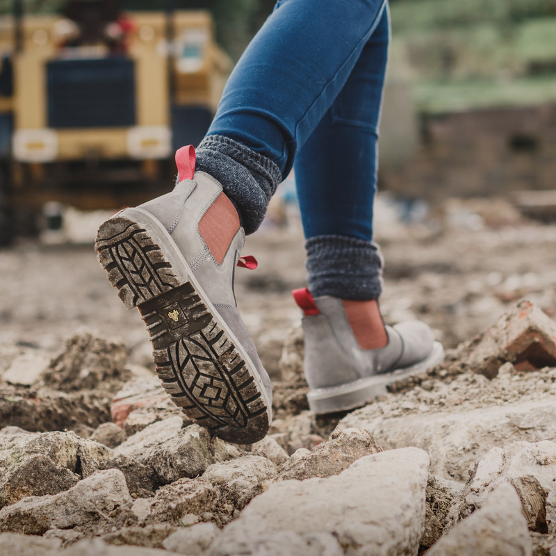 Amblers AS106 Ladies Slip On Safety Boots Grey Size 8