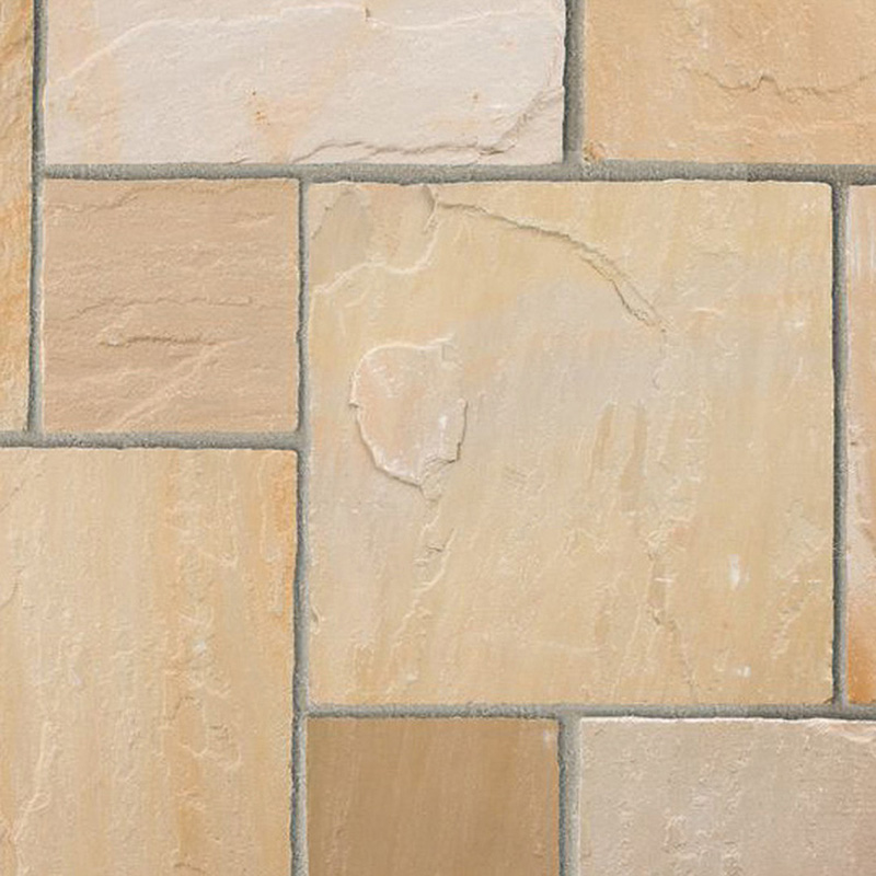 Marshalls Indian Sandstone Paving Slabs Buff Multi 570 x 570mm