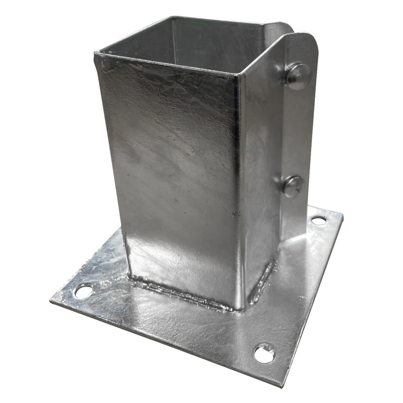 Galvanised Bolt Down Post Shoe 75 x 75mm