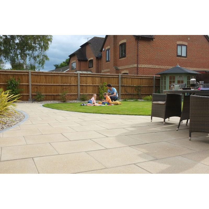 Marshalls Perfecta Paving Slabs Chamfered Natural 450 x 450 x 35mm