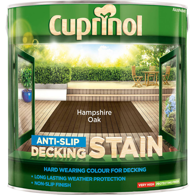 Cuprinol Anti-Slip Decking Stain 2.5L Hampshire Oak