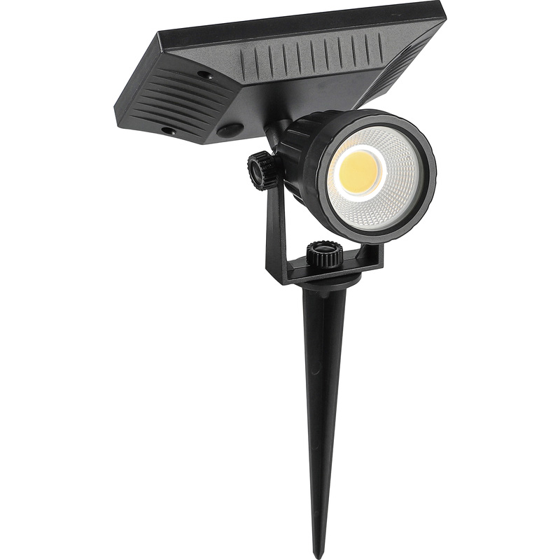V-TAC 2W LED IP65 Solar Spike Light Black 40lm Cool White