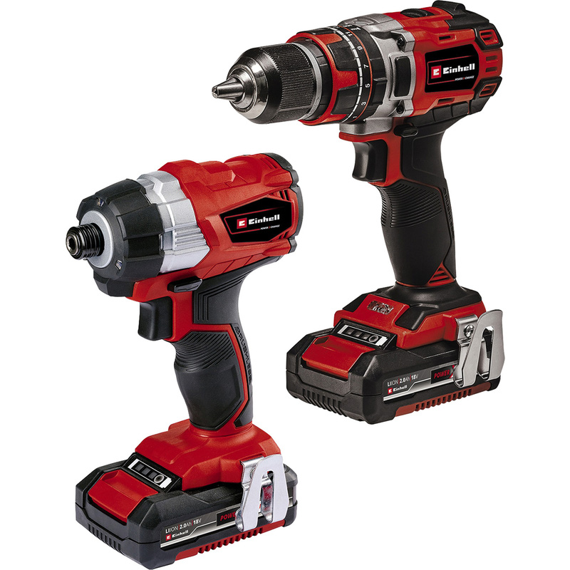 Einhell PXC 18V Brushless Drill & Impact Driver 2 Piece Kit 2 x 2.0Ah