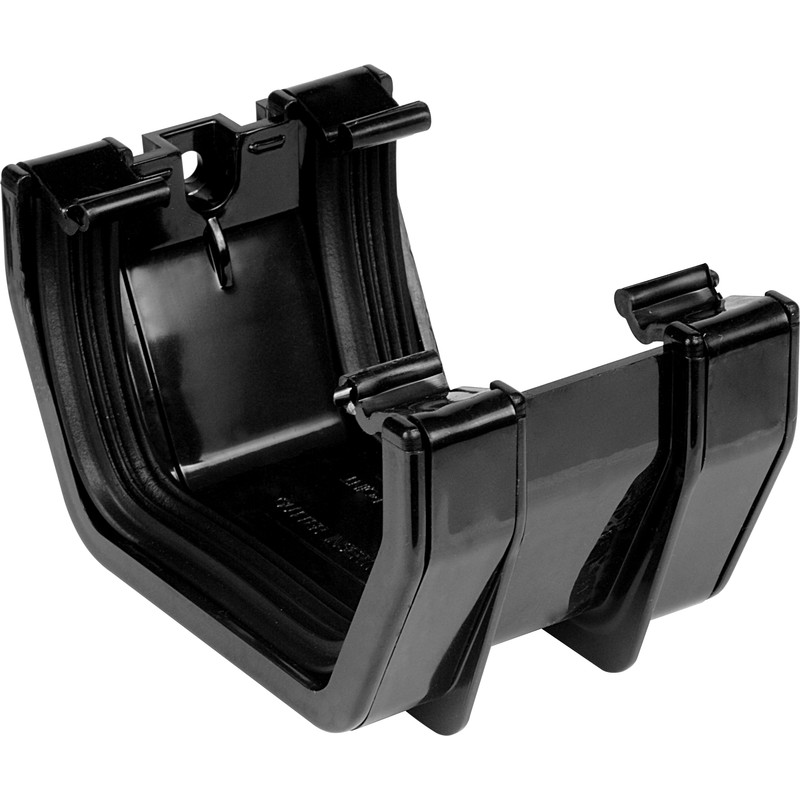 114mm Square Line Union Bracket Black