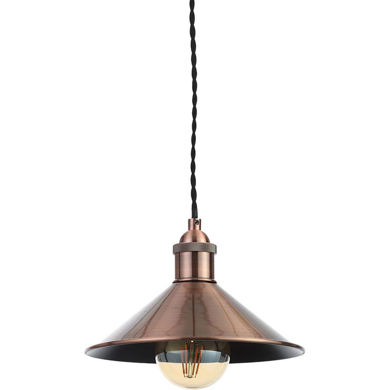 Rigel Small Conical Diner Shade Antique Copper