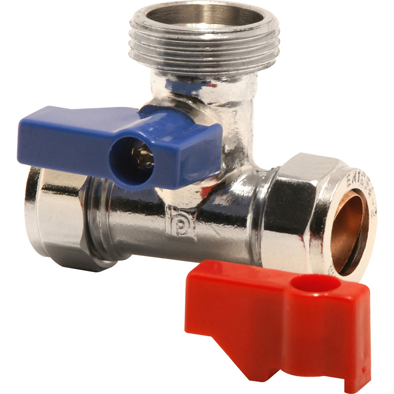 Pegler Washing Machine Valve Tee 15mm x 3/4"