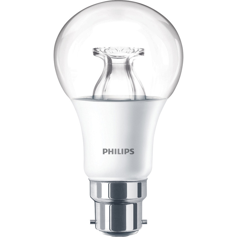 Philips LED Warm Glow Dimmable A Shape Lamp 8.5W BC (B22d) 806lm