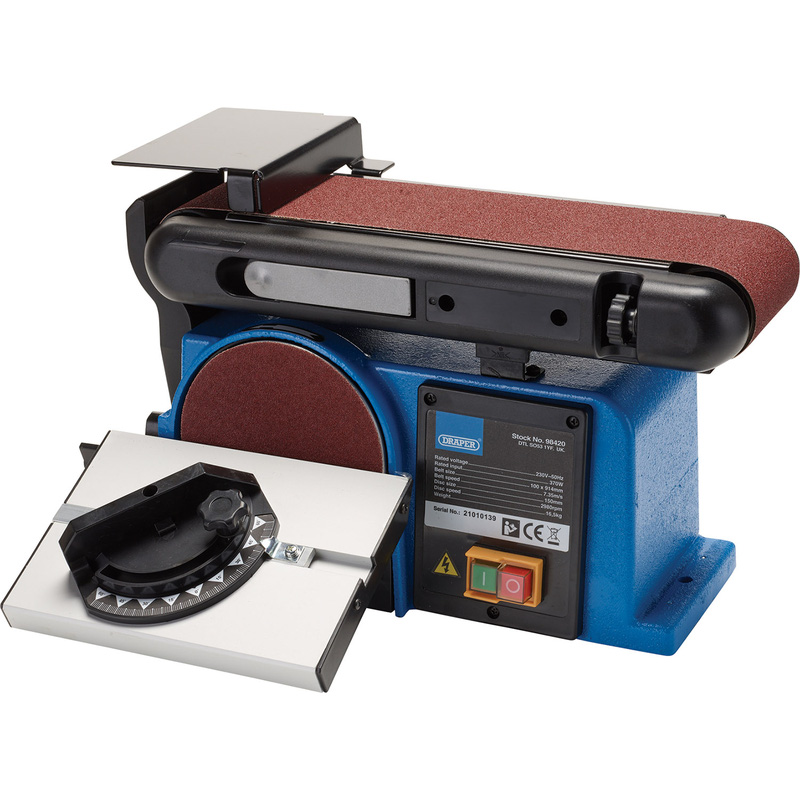 Draper 370W 4" Belt/6" Disc Sander 230V