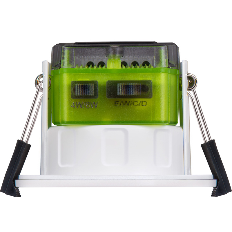 Luceco FType Mk2 Dim2Warm Fire Rated LED Downlight White 4/6W 485/750lm IP65 Flat CCT