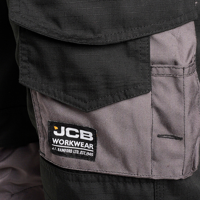 JCB Trade Cargo Pocket Trousers Black 32" R