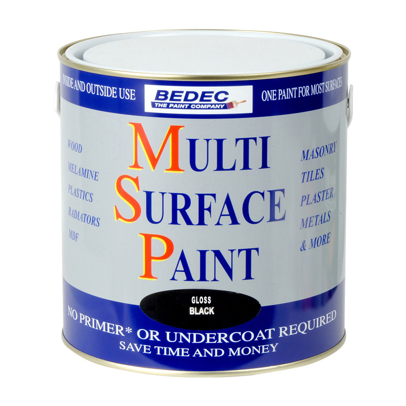 Bedec Multi Surface Paint Gloss Black 2.5L