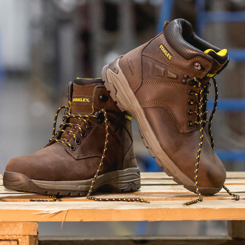 Stanley Impact Safety Boots Brown Size 8