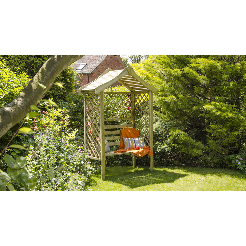 Forest Garden Parisienne Arbour 212cm (h) x 154cm (w) x 66cm (d)
