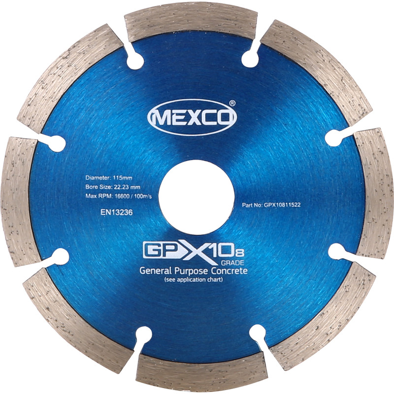 Mexco General Purpose GPX10-8 Diamond Blade 115 x 22.3mm