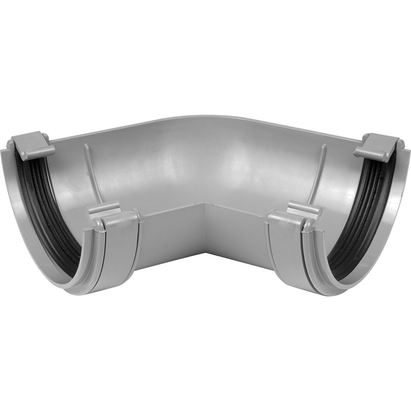 112mm Half Round Gutter Angle 120° Grey