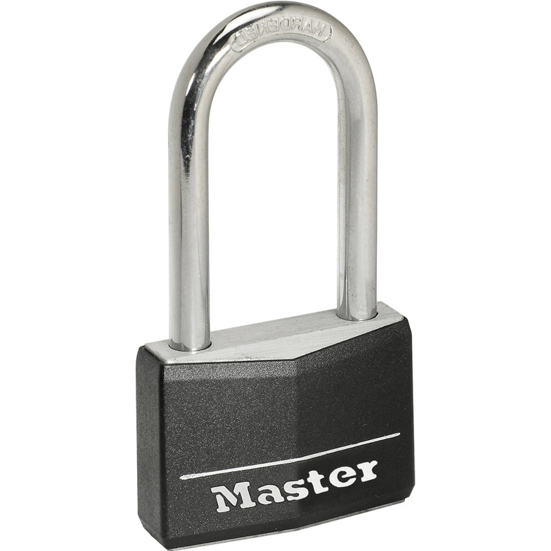 Master Lock Black Covered Aluminium Padlock 40 x 6 x 51mm Extra LS