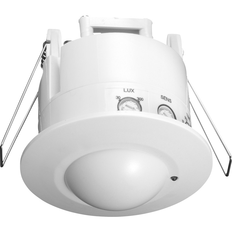 360° White Microwave Sensor Recessed