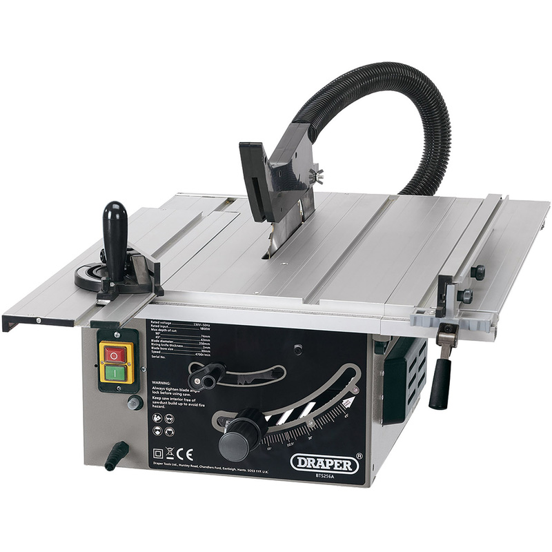 Draper Sliding Table Saw, 250mm, 1800W 230V