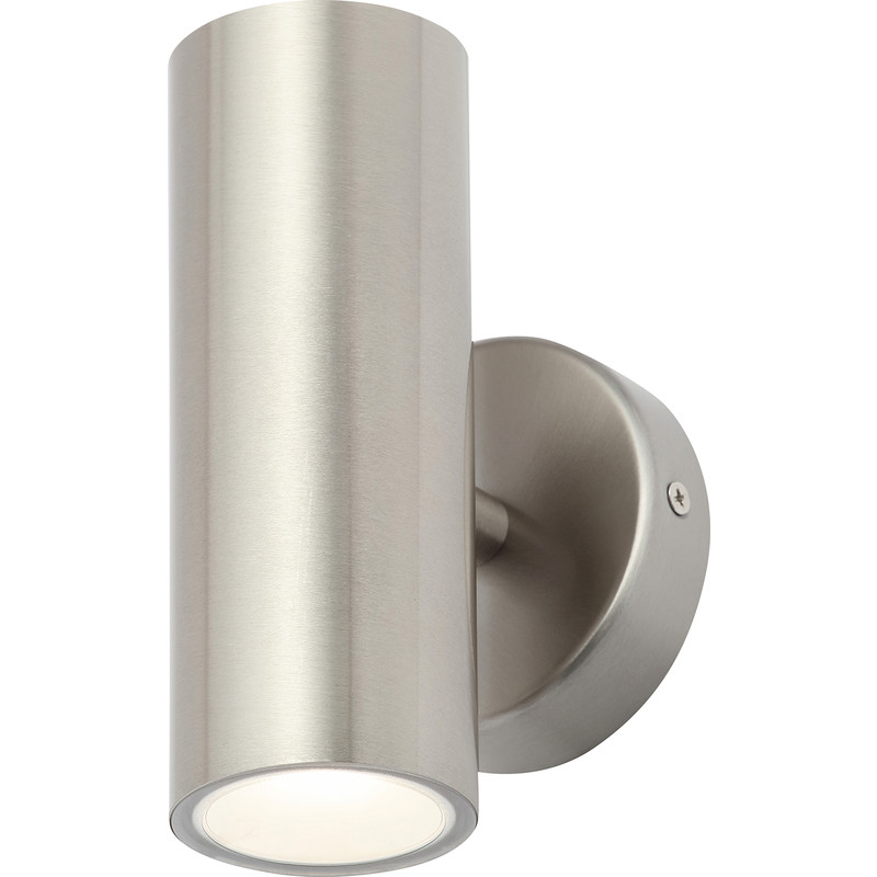 Zinc Leto Integrated LED Stainless Steel Up & Down Light IP44 2 x 4W 560lm
