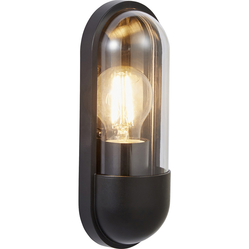 Pilule Black Wall Light IP54 10W Max LED E27