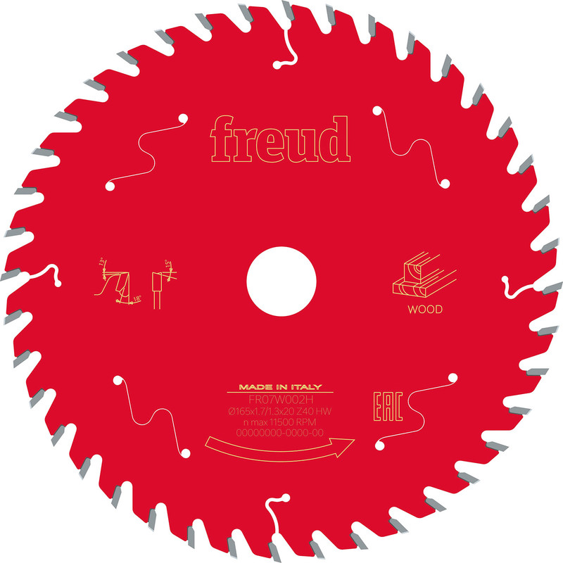 Freud Circular Saw Blade 165 x 20 x T40
