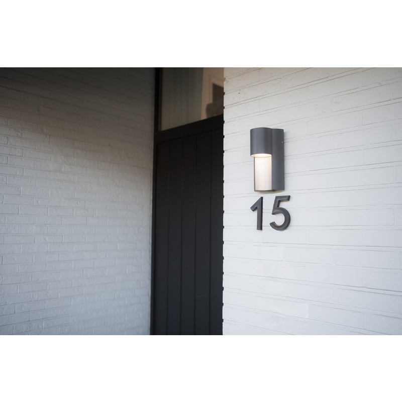 Lutec Urban IP54 Wall Light GU10 Max 35W Dark Grey