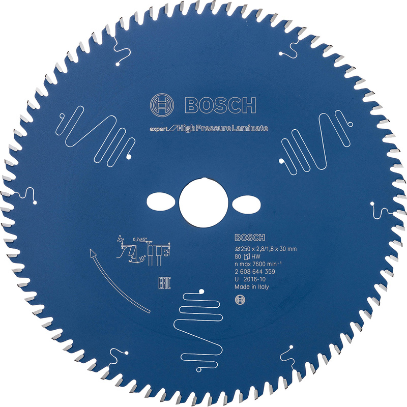 Bosch EXPERT High Pressure Laminate Circular Saw Blade 250 x 30 x 80T