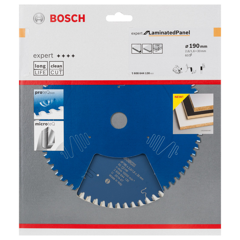 Bosch EXPERT Laminated Panel Circular Saw Blade 190 x 30 x 60T