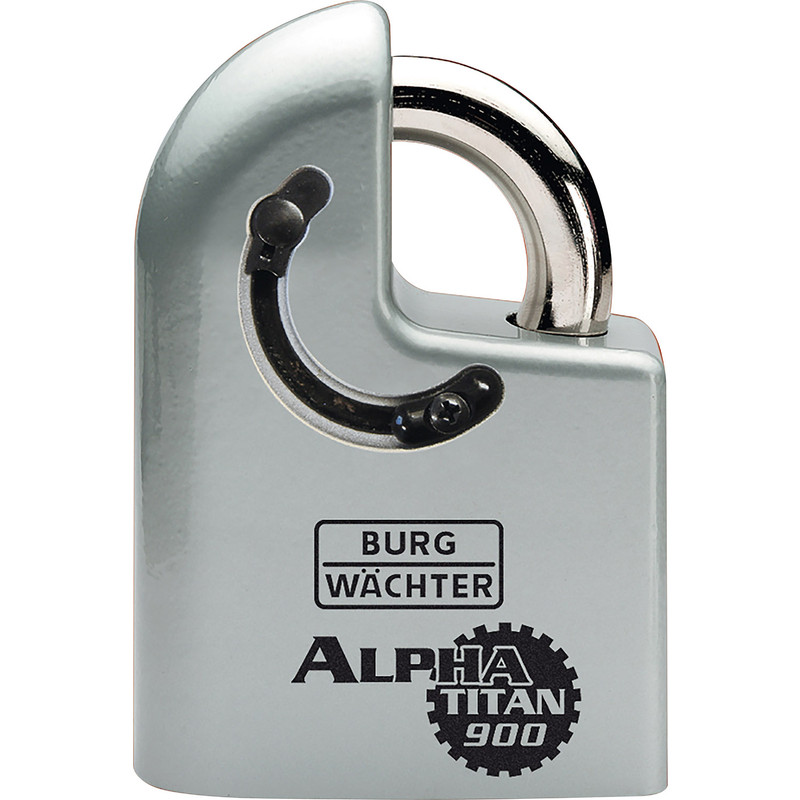 Burg-Wächter Alpha Titan Ultra Hard Padlock with Half Cylinder 85mm CS