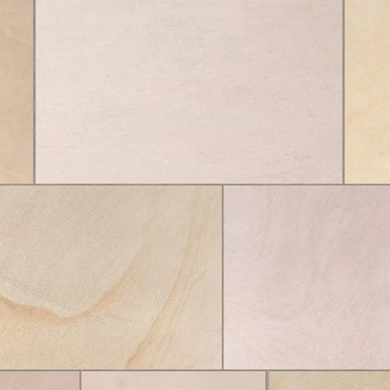 Marshalls Sawn Versuro Paving Slabs Golden Sand 1010 x 760 x 22mm