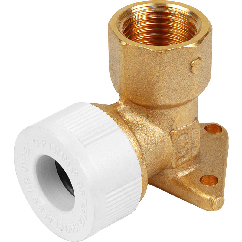 Wall Plate Elbow 15mm x 1/2" BSPT