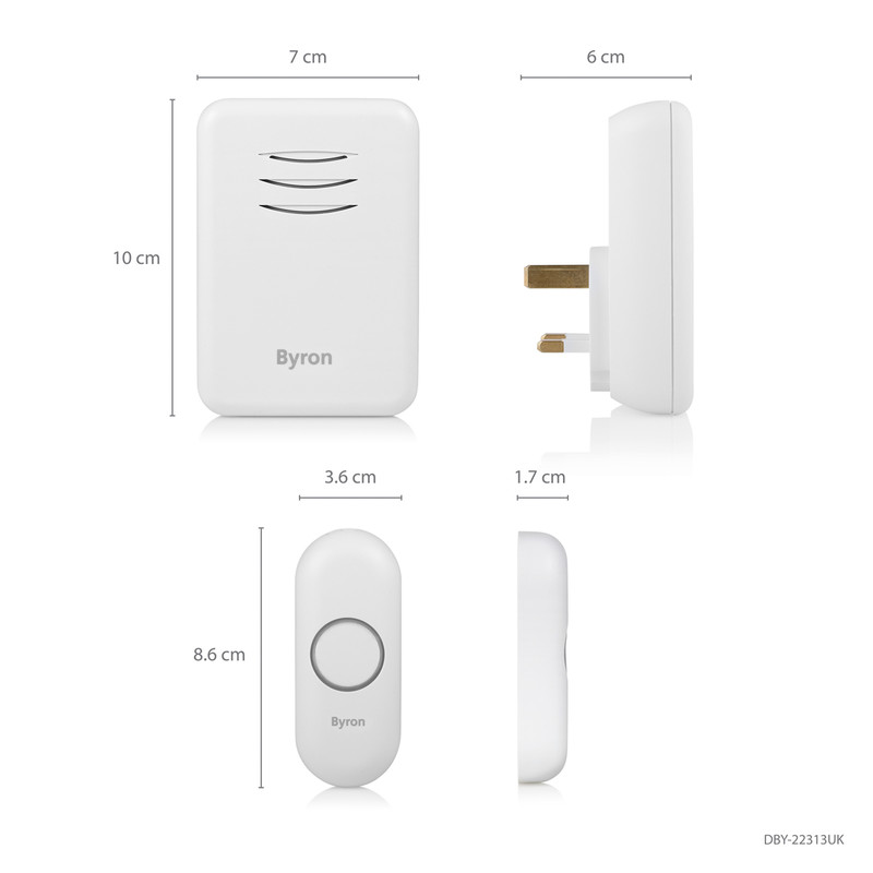 Byron Wireless Doorbell Set Plug Through