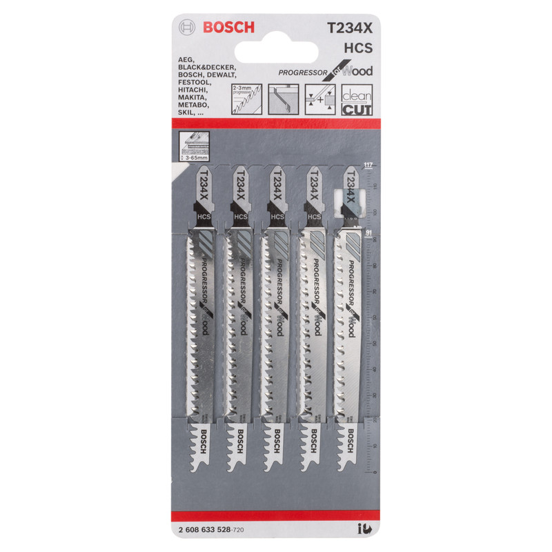 Bosch Bayonet Jigsaw Blade T234X Wood