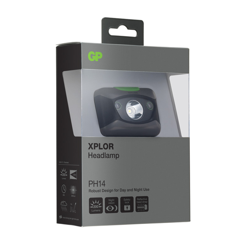 GP XPLOR PH14 LED Red Night Vision Head Torch 200lm