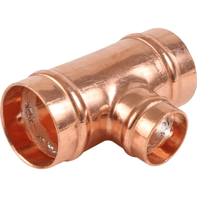 Pegler Yorkshire Solder Ring Tee Reduced End & Branch 22 x 22 x 15mm