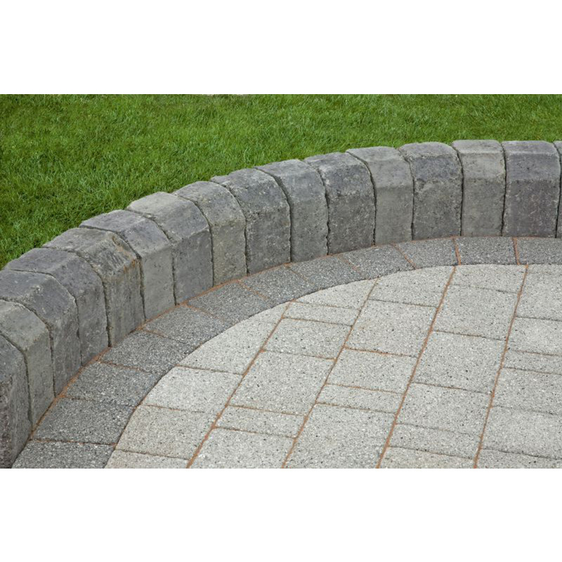 Marshalls Tegula Kerb Edging Internal Radial Pennant Grey 130 x 160 x 250mm