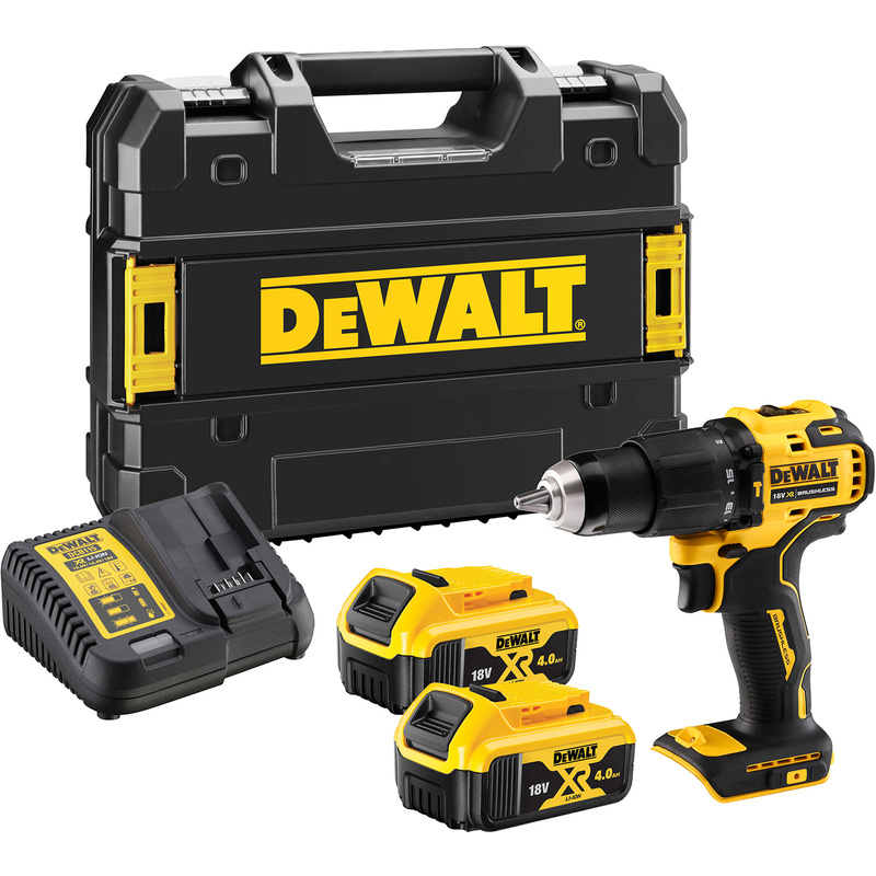 DeWalt 18V XR Brushless Compact Combi 2 x 4.0Ah