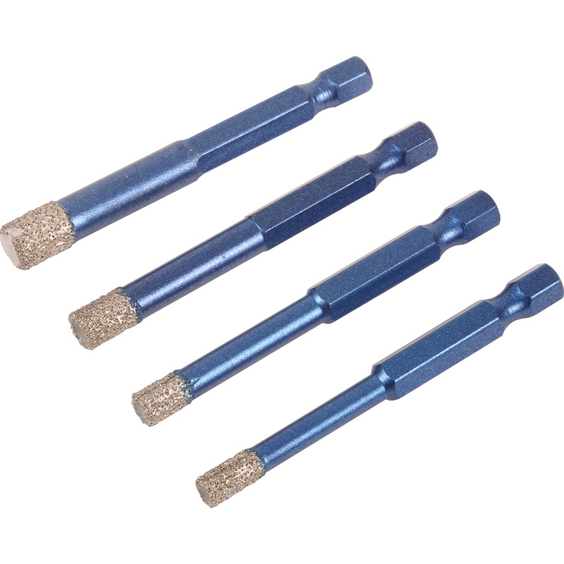 Mexco TDXCEL Dry Diamond Tile Drill Bit 4 Piece