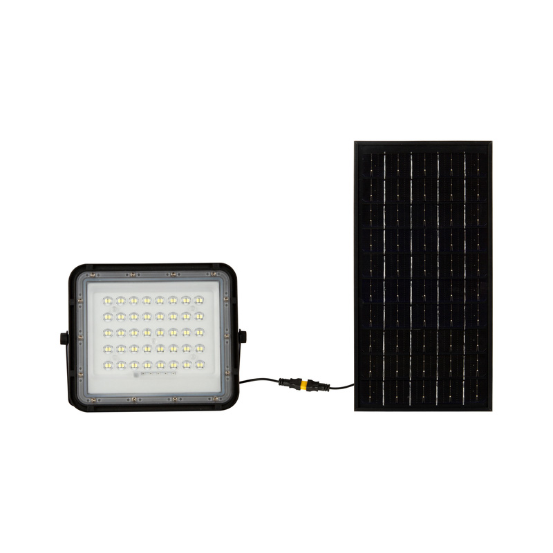 V-TAC LED Floodlight with Solar Panel & Battery Indicator IP65 10W Black 800lm 4000K