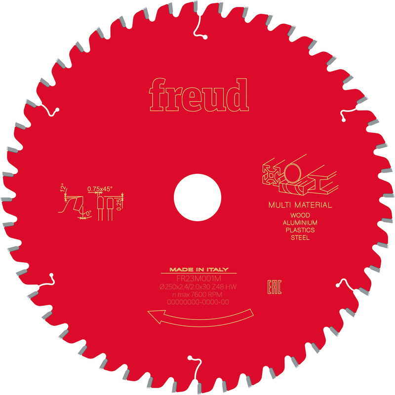 Freud Multi Material Circular Saw Blade 250 x 30 x T48