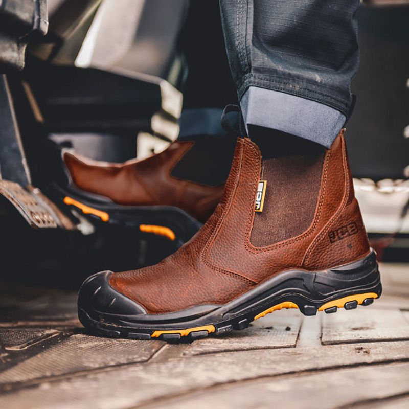 JCB Safety Dealer Boots Dark Brown Size 9