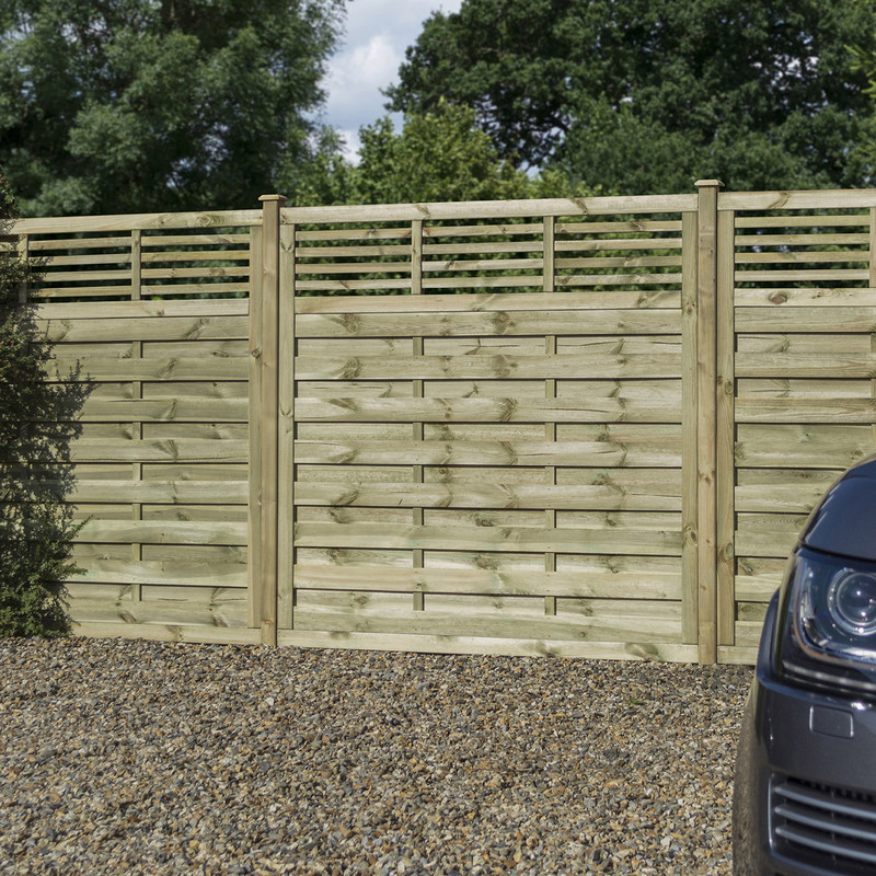 Rowlinson Langham Fence Panel 6' x 4' - 120cm (h) x 180cm (w) x 4cm (d)